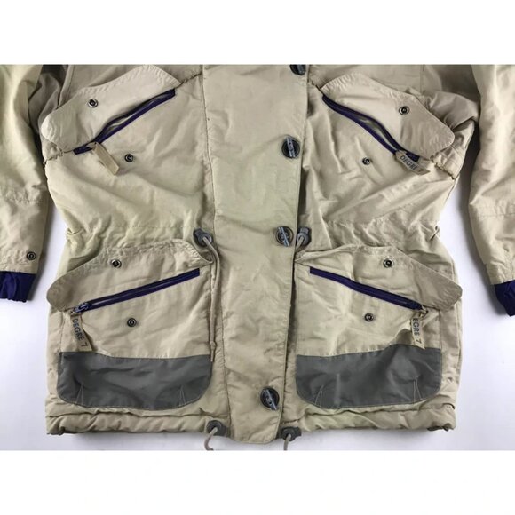 Degre 7 Womens Beige Long Sleeve Full Zip Hooded Windbreaker Winter Coat Size 6 - Picture 5 of 10